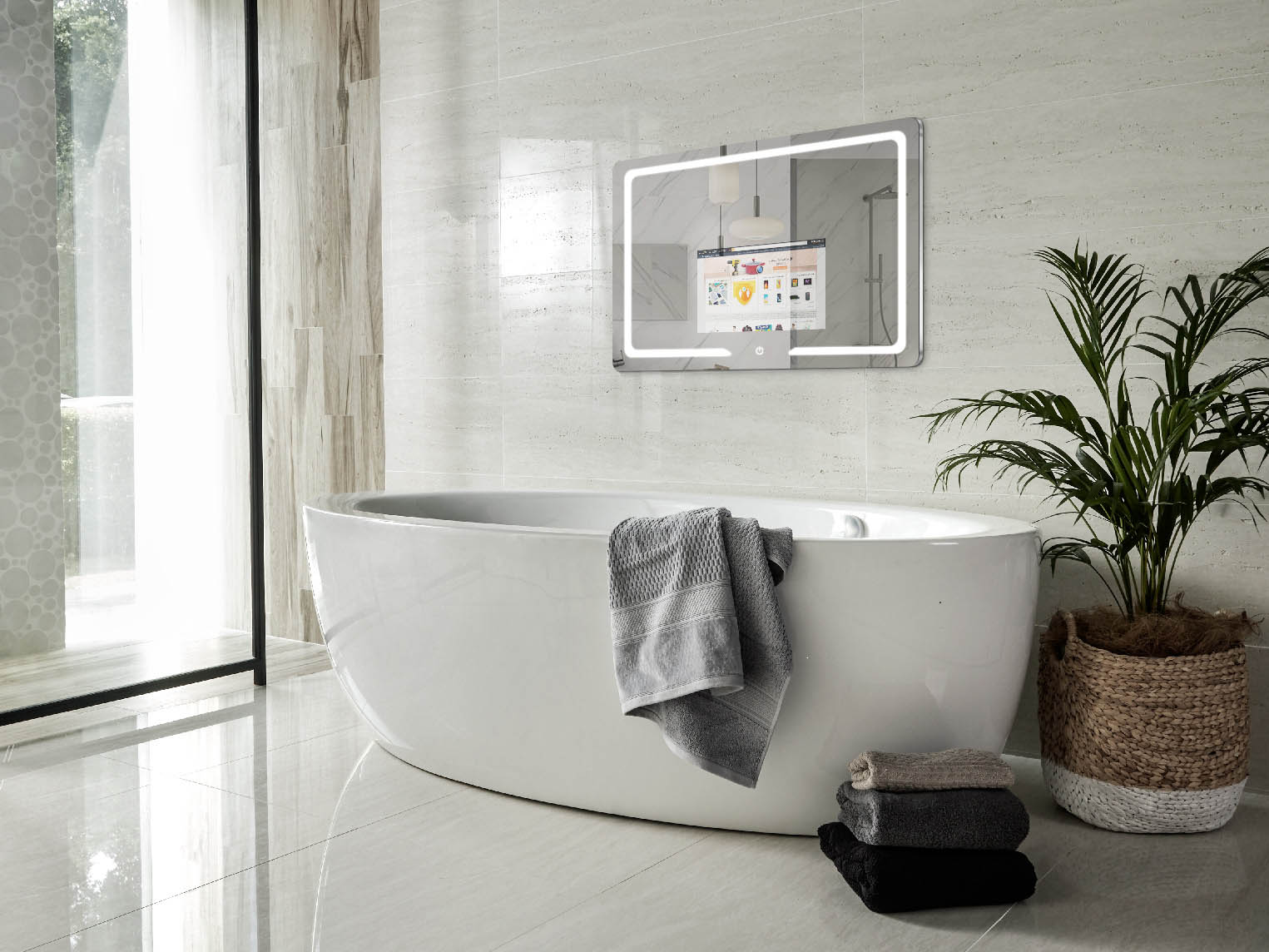 baño con Smart Mirror retroiluminado