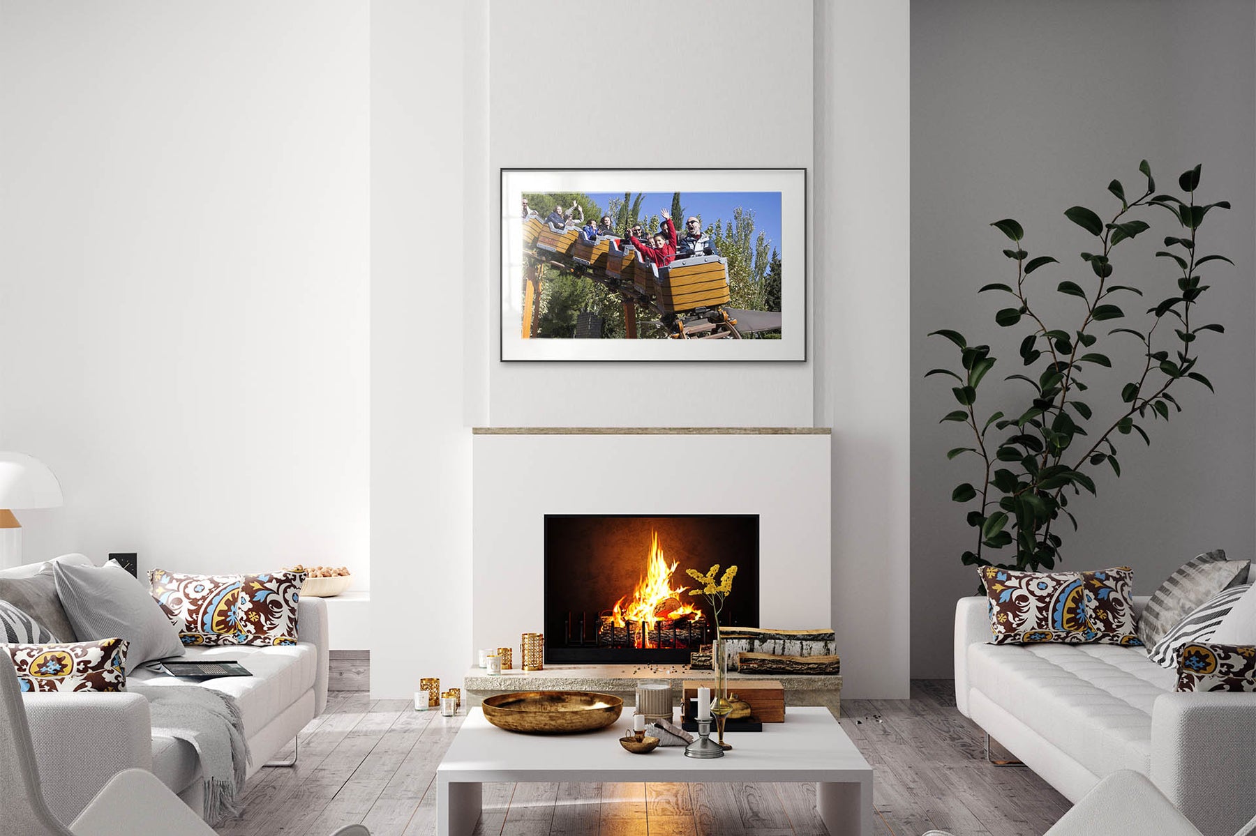 fotografías decorativas en Smart Frame para salón